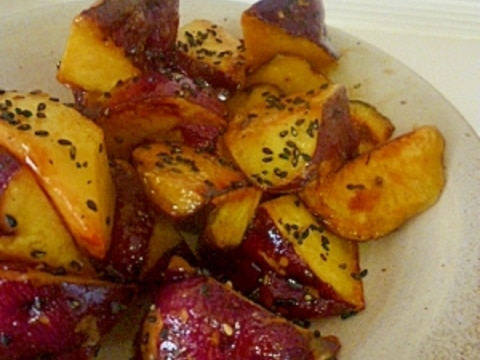 レンジで時短!揚げない大学イモ